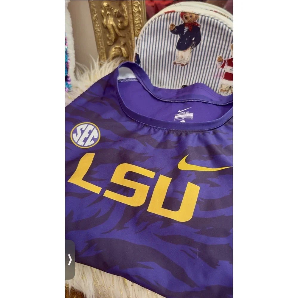 Nike LSU Tigers Pro Elite Team Issue Track & Field Racing Singlet Women's L